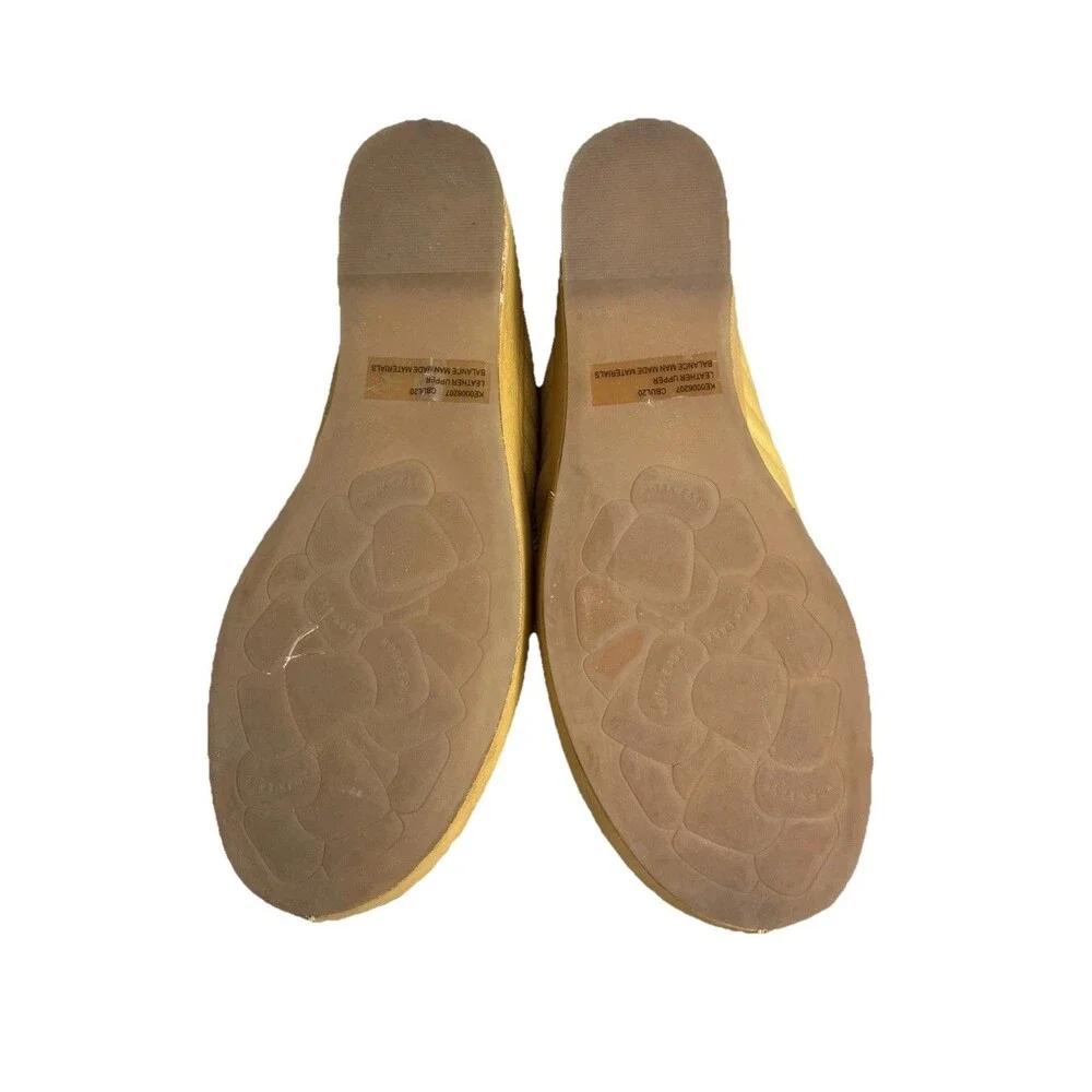 Kork Ease Madison Wedge Flip Flop Sandal Womens Size 10 Yellow Leather Beach